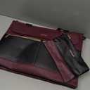 LOVEVOOK Laptop Bag for Women 15.6 Inch Tote Work Professional Leather Computer Briefcase Waterproof Handbag Shoulder Large Capacity Business Teacher Office Crossbody Purse (Black/Purple-1)