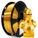 Geeetech Silk PLA Filament 1.75mm for 3D Printer, Metal-Like Shiny Consumables 1kg (2.2lbs) 1 Spool, Dimensional Accuracy +/- 0.02 mm, Metallic Gold Silk Filament