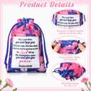 Sanwuta 60 Pcs Mother's Day Christian Drawstring Gift Bags Bulk Church Gifts Floral Inspirational Religious Bible Verse Candy Bags for Women Mom Mother's Day Party Favors