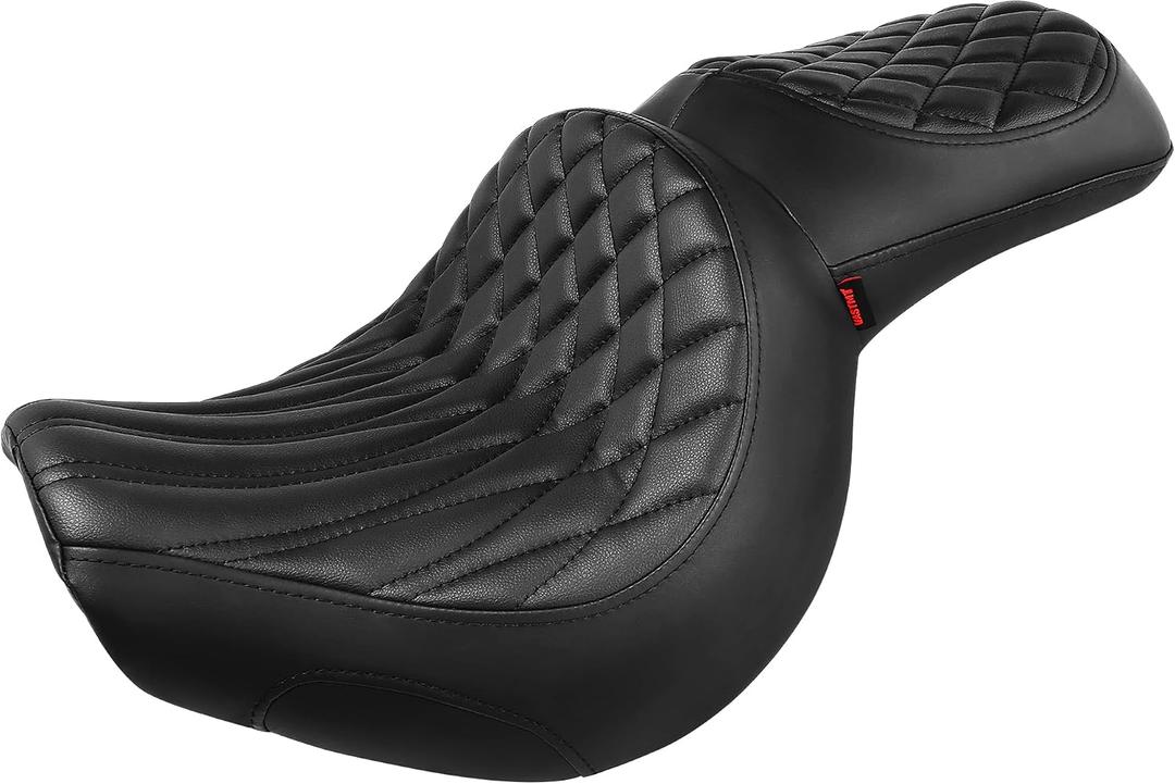 Comfort Gel Motorcycle Seat Replacement for Kawasaki 2006-later Vulcan 900 Classic/Classic LT 2007-later Vulcan 900 Custom Extra Thick Foam Pad with Cooling Gel Layer Cruiser Touring Seat