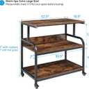 Fannova 32.3" Wide Extra Large Printer Stand with Adjustable Storage Shelf