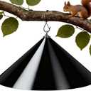 Squirrel Baffle for Bird Feeder Pole - 19 Inch for Protects Hanging Feeders (1 Pack, Black)