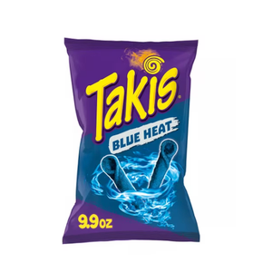 Takis Blue Heat 14 ct, 9.9 oz Sharing Size Case, Hot Chili Pepper Flavored Extreme Spicy Rolled Tortilla Chips, BBD 12/01/2025
