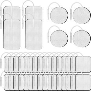 40PCS TENS Unit Replacement Pads, Electrode Pads with Self-Stick Performance and Non-Irritating, Compatible with TENS Use 2mm Pin Connector Such as AUVON TENS, TENS 7000, Etekcity, Nicwell Care Tens