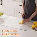 Acrylic cutting board with counter lip, 24 x 18 clear cutting board for countertop, one of the game-changing kitchen essentials, the non-slip cutting boards for kitchen by Moooope (Clear, X-Large)