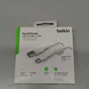 Belkin USB A to USB C Cable, 6.6ft, 15W - Type C Charger, iPhone Charger Cord, Soft, Braided, Flexible for iPhone 16 & 15, Galaxy S25, Pixel 9, iPad Pro, Airpods Pro, Switch & More - White