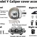 Caliper Trim Bright Color Front and Rear Brake Caliper Cover for 19 20 Inch Y Model Wheels Hub (Blue)