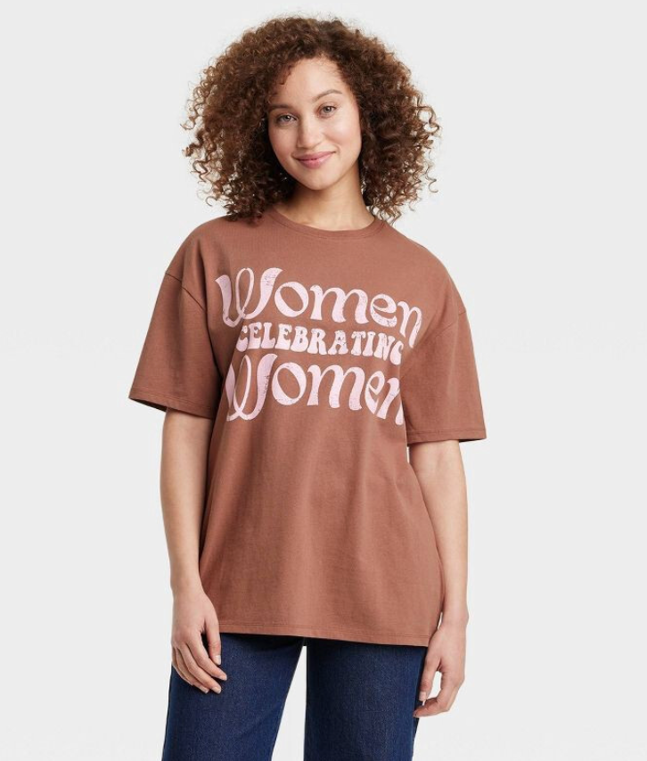 Grayson Threads Women's Women Celebrating Women Short Sleeve Oversized Tee, XL