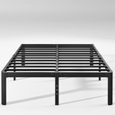 14in High Queen Bed Frame No Box Spring Needed, Heavy Duty Metal Platform Bed Frame Queen Size with Round Corners, Easy Assembly, Noise Free, Black