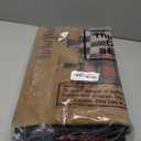 2 Pcs Christmas Front Porch Rug Buffalo Plaid Christmas Front Door Mats Imitation Coco Coir Xmas Welcome Layering Rugs for Outdoor Home Winter Festival Holiday Farmhouse Decor, 36 x 60 Inch (Red and Black)