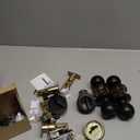 Keyed Entry Door Knob with Lock, Interior and Exterior - Round Ball Door Knob with Lock and Key for Bedrooms, Bathrooms, Matte Black Finish (2 Pack)