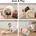 BanaSuper 5PC Foam Climbing Blocks with Arch Tunnel, Indoor Soft Play Toy