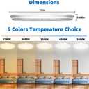 LED Ceiling Light 15-Inch Dimmable Flush Mount with 5CCT Adjustable Color Temperature (2700K-5000K), 35W 4000LM, Ceiling Light Fixture for Bedroom, Kitchen, Living Room, Office, and Hallway.