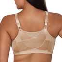 Playtex Womens 18 Hour Front Close Extra Back Support Wireless Bra, USE52E (Beige)