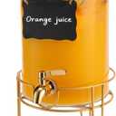 1 Pack 1 Gallon Glass Drink Dispensers For Parties. Beverage Dispenser, Glass Drink Dispenser With Stand
