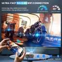 Mini Projector, Projector with WiFi and Bluetooth, 1080P Support Portable Projector, Built-in Speaker, Compatible with Smartphone/Tablet/TV Stick, Movie Projectors for Bedroom, Home Theater, Kids Gift