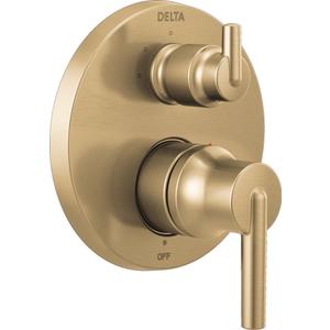 DELTA FAUCET T24859-CZ Contemporary Monitor 14 Series Valve 3-Setting Integrated Shower Trim with Diverter, Champagne Bronze