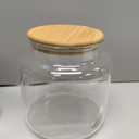 kitchentoolz 1/2Gallon Mason Jar 64oz Wide Mouth Half Gallon Glass Jar with Wooden Lid 2Pack Large Mason Jars for Kitchen Storage, Pantry Organization & Decorative Use