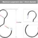 2 x S Hooks for Hanging, 5 Inch Large Size Closet Rod Hooks for Purses, Handbags, Belts, Scarves, Hats,Ties, Hanging Bags. (4 Pack)