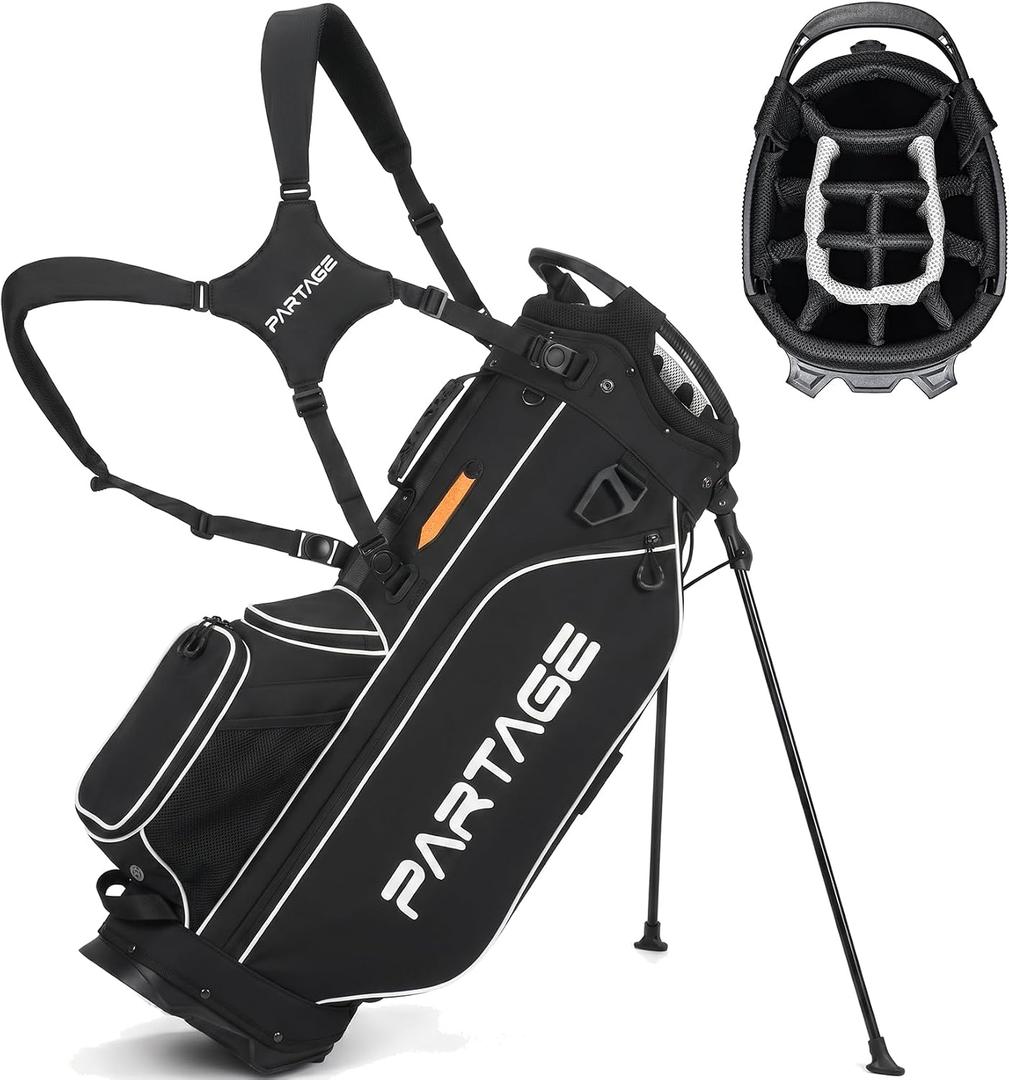 Partage 14 Way Golf Stand Bag, Lightweight Golf Bag, Full-Length Dividers