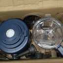 Martha Stewart Food Processor, 10-Cup Electric Chopper for Slicing, Shredding, Mincing and Puree, BPA-Free Twist & Lock Bowl, 3 Multipurpose Blades, Variable Speed Dial, Wide Feed Chute, Indigo Blue