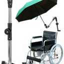 Wheelchair Umbrella Mount Holder, Umbrella Holder for Wheelchair, Sun Umbrella Clamp for wheelchairs, for Wheelchair Handlebars with Diameter of 20mm, Wheelchair Accessory