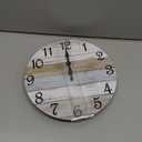 CHYLIN Wall Clock, Silent Non-Ticking Battery Operated, Rustic Coastal Country Clock Decorative for Bathroom, Kitchen, Bedroom, 8 inch