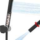 BESy Brass 2 In 1 Function Filtered Matte Black Handheld Shower Head for Hard Water Black Shower Wand High Pressure Showerhead Black Hand Shower Sprayer with Hose Bracket