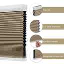 Changshade Cordless Cellular Shades, Blackout Room Darkening Black Out Honeycomb Blinds for Indoor Windows Bedroom, Pull Down Pleated Accordion Blind Easy Install, Shade Size 26" Wx50 H, Light Brown