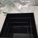 3 PCS Black Buffet Risers, Black Acrylic Food Display Stand, Square Acrylic Risers Display Stands, Mirror-Polished Display Box, Nested Storage Box, Cake Rise Stand for Parties, Birthdays, Weddings