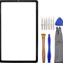 Tablet Front Glass Screen Repair Part for Samsung Galaxy Tab S6 Lite SM-P610 SM-P615 with Tool Kit Black 10.4"