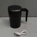 Self Stirring Coffee Mug Automatic Magnetic Mixing Cup Smart Electric Temperature Display Control Mixer Stirrer Inteligente Para Cafe with Lid Rechargeable Heating Warmer Travel with a Built in LCD