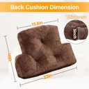 1 MIDDLE ONE Back Pillow for Chair, Memory Foam Lumbar Pillow for Back Support, Back Rest Cushion for Office, Sofa, Couch Sitting, Recliner, Bed and Lower Back Pain (Coffee)