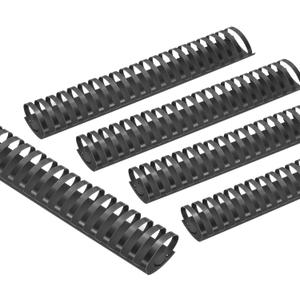 PATIKIL 51mm (2") Plastic Binding Combs, 10 Pcs 21 Rings Comb Binding Spines 450 Sheet Capacity Letter Size for Binding Paper Sheets Notebook Calendar Picture Album, Black