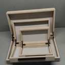 Decorative Boxes with Lids, Set of 3 Faux Leather Decorative Box, Large Modern Nesting Storage Decorative Boxes with Lids for Home Decor, Jewelry Boxes, Photo Boxes, Organizer Box (Ivory)