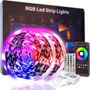 50 FT Led Lights for Bedroom,Lntelligent Application Remote Control Color Change LED Strip Lights, Music Synchronization Bluetooth RGB Lights, Used for Room, Home, Party Decoration