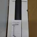 White crown LED Desk Lamp with 15W Wireless Charger & USB Port, Dimmable Table Lamp with 5 Lighting Modes, Sensitive Touch Control, Foldable & Portable Desk Light for Home, Office, Bedroom, Reading (Pro, Black)