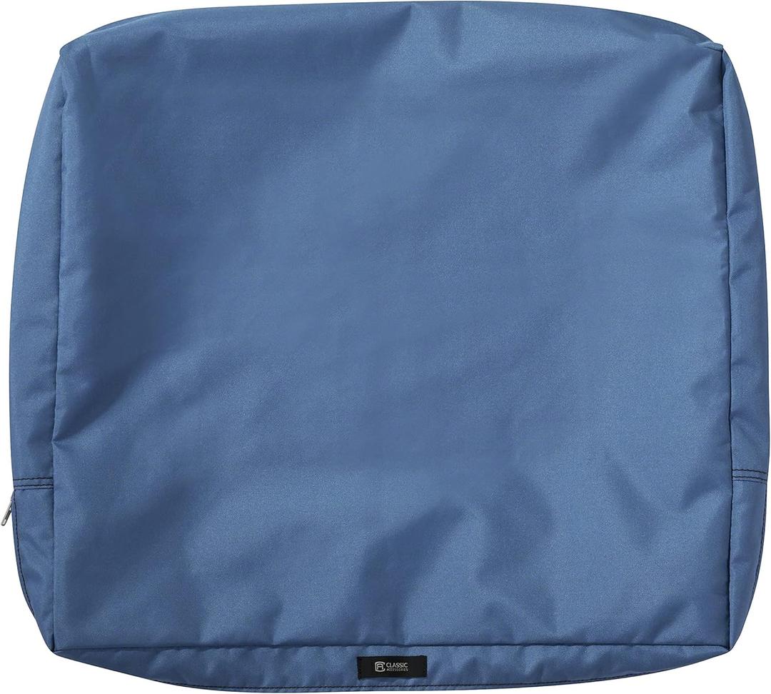 Water-Resistant Patio Bench/Loveseat Cushion Cover, 24 x 13 x 4 Inch, Empire Blue