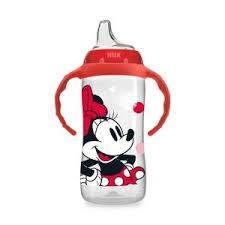 NUK Learner Cup, 10 Oz, Minnie Mouse – Soft Spout, Easy-Grip Handles, BPA Free, Spill Proof Transition Sippy Cup