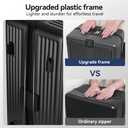 Front Pocket Carry On Luggage 22x14x9 Airline Approved,Graphite, 20 Inch