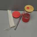 Pandaloo® Glass Cups With Lids and Straws 20 Fl Oz Perfect Size Iced Coffee Cup  Smoothie Cup With Bamboo Lid and On the go Lid  Glass Tumbler With Straw (1 Count (Pack of 1), Coral)