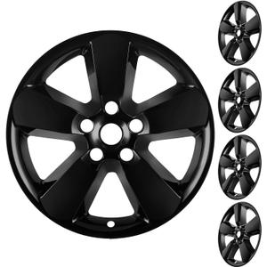 20 Inch Wheel Skins Compatible with 2013-2018 RAM 1500 PICKUP Factory Alloy Wheels, Glossy Black, Snap-On Wheel Covers, Set of 4