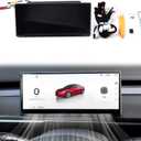 Upgraded Head Up Display for Tesla Model Y Juniper 2025+, 8.9 Touch Screen Instrument Cluster with CarPlay & Android Auto Real-Time Vehicle Info Display