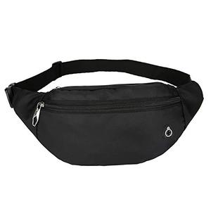 DAITET Fanny Pack Waist Pack for Men, Women, Kids - Adjustable Belt, Waterproof Travel & Running Bag (Glossy Black)