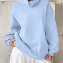 EasyGala Womens Fleece Sweatshirts with Pockets Oversized Turtleneck Pullover Trendy Long Sleeve Tops Fall Fashion Shirts (Blue, L)
