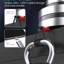 LENTION USB C to USB C Cable 3.3ft 60W, Type C 20V/3A Fast Charging Braided Cord Compatible with iPhone 15/15 Pro/15 Pro Max, 2023-2016 MacBook Pro, New iPad Pro/Mac Air/Surface, More (Red)