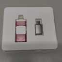 MFi Certified Flash Drive for iPhone 256GB, Photo Stick Memory Stick for iPad, USB Thumb Drive for Photos Videos Transfer & Backup, External Storage Compatible for iPhone/Android/PC/Mac (Light Pink)