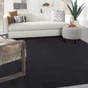 Nourison Home Nourison Essentials Black 8' x 10' Area Rug - Easy Clean, Non Shedding, Bed Room, Living Room, Dining Room, Kitchen (8' x 10')