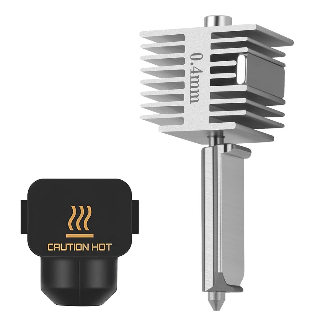 Upgrade A1/A1 Mini Quick-Swap Hotend 0.4mm Stainless Steel Nozzle Fast Speed&High Temp Integrated Structure Hot End Replacement with Silicone Cover Compatible with Bambu Lab A1/A1 Mini 3D Printers