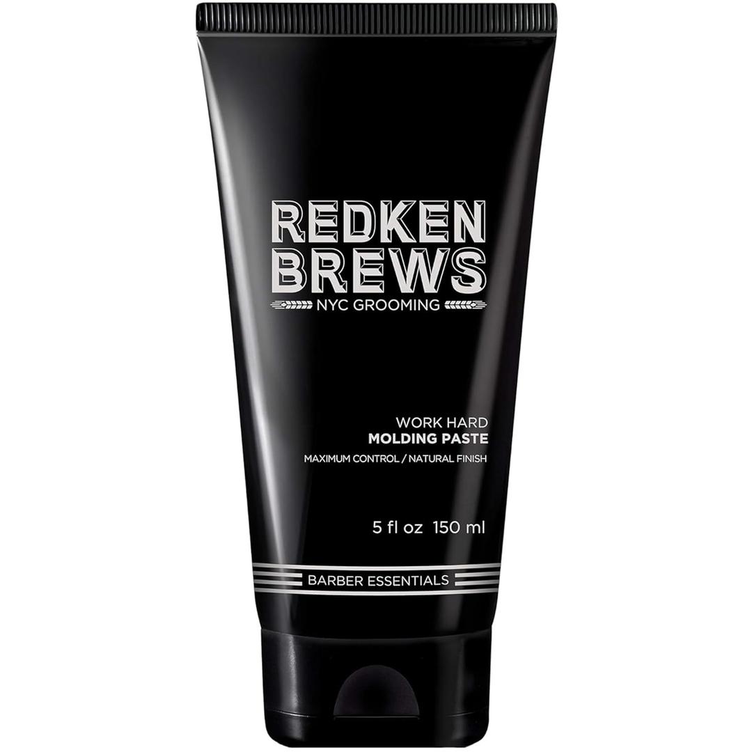 Redken Brews Molding Paste For Men For all Hair Types - High Hold & Maximum Control, Natural and Matte Finish, Sulfate-Free, 5 Fl Oz (Pack of 1)